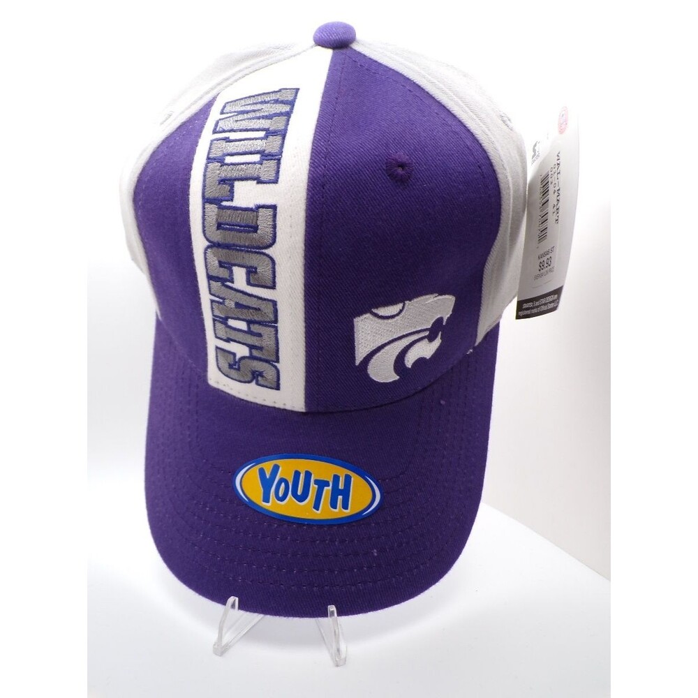Starter Youth Kansas State Wildcats Baseball Hat Purple White Adjustable